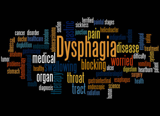 illustrazioni stock, clip art, cartoni animati e icone di tendenza di disfagia, concetto di nuvola di parole 3 - dysphagia