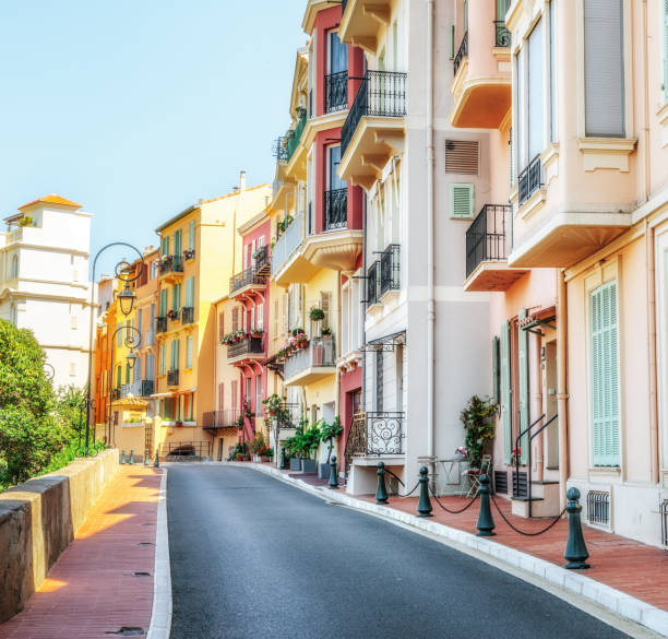 istock Sidewalk along apartments in Monaco 683514850