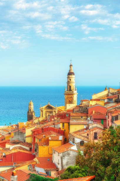 istock Riviera town Menton view with sea 683516012