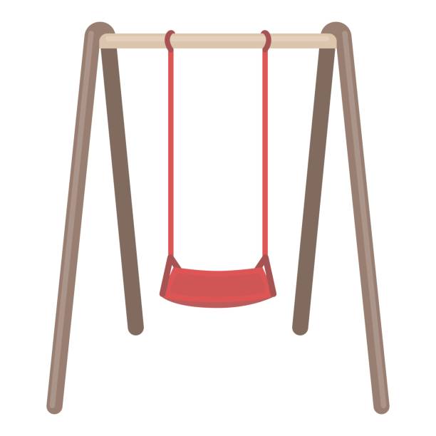 istock Swing seat icon in cartoon style isolated on white background. Park symbol stock vector illustration. 683529902