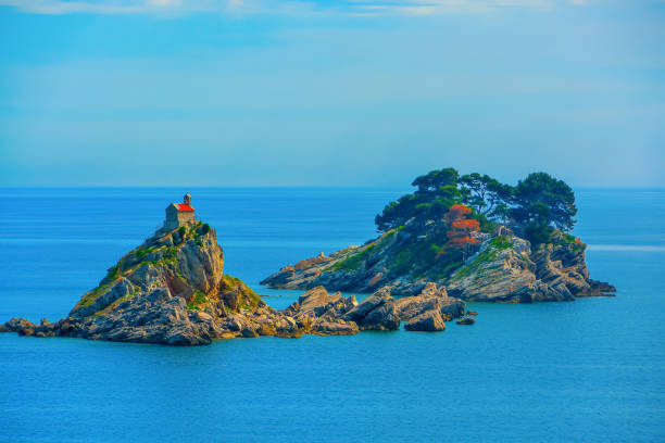 istock Chapel on the island, Petrovac, Montenegro 683530788