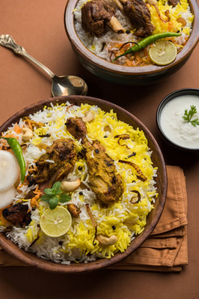 istock Hyderabadi chicken biryani or dum biryani, selective focus 683535058
