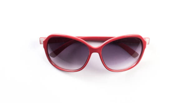 istock Red sunglasses isolated over a white background . 683535482