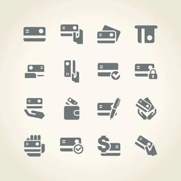 Vector illustration of Credit Cards Icons
