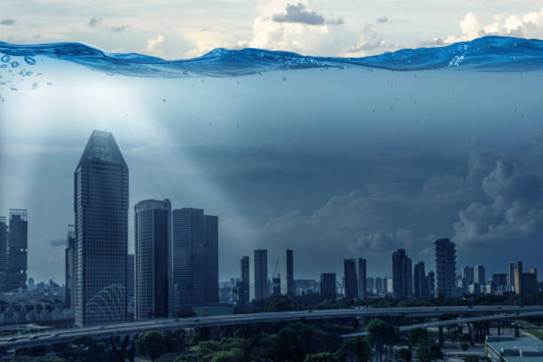istock Modern city under the sea 683538942