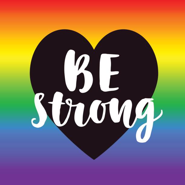 ilustrações, clipart, desenhos animados e ícones de ser forte. lema do orgulho gay - livestrong