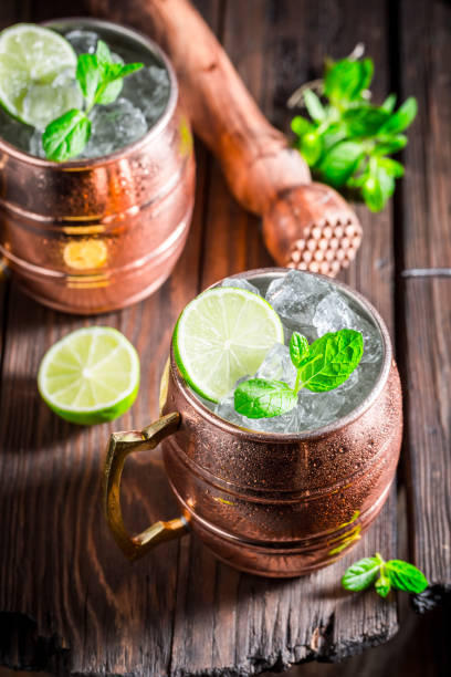 istock Cold and tasty cocktail made of lime and mint 683548310