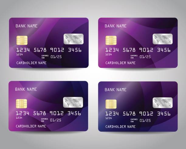ilustraciones, imágenes clip art, dibujos animados e iconos de stock de set de tarjetas de crédito detallado realista - credit cards