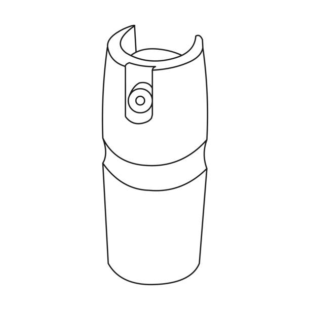 Gas canister icon outline. Single weapon icon from the big ammunition, arms set. Gas canister icon outline. Single weapon icon from the big ammunitio, arms outline. tear gas can stock illustrations