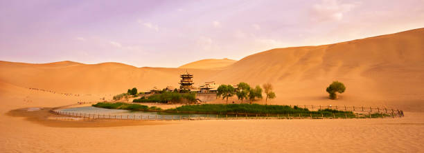 istock Dunhuang Crescent Moon or Yueya Spring , China 683558194