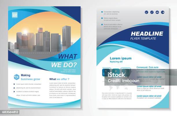 Vector Brochure Flyer Design Layout Template Stock Illustration - Download Image Now - Flyer - Leaflet, Template, Covering