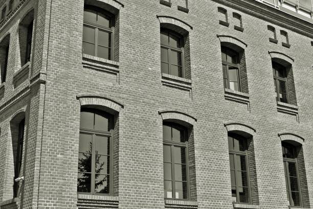 istock Modern, Luxury Apartment Building. Black and white 683571302
