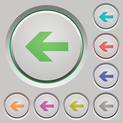Push Button Left Left Arrow Push Buttons Stock Illustration - Download Image Now ...