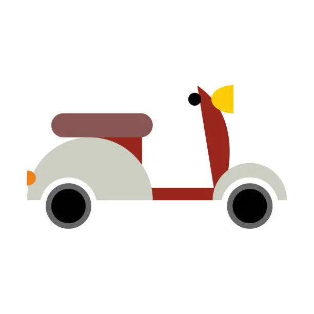 Vector illustration of Scooter isolated. Transport icon on white background