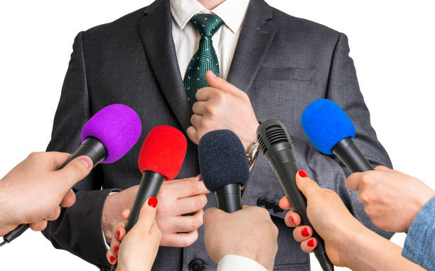 istock Reporters making interview with businessman 683600892