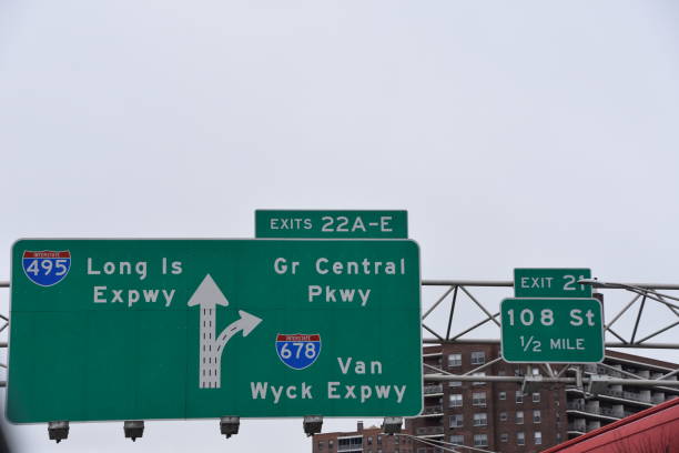 istock Road signs in New York 683612728