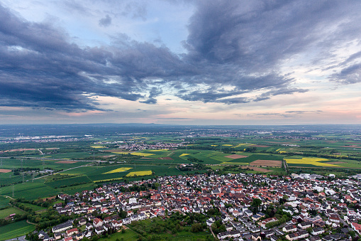 Panoramic aerial view Rhein-Main area