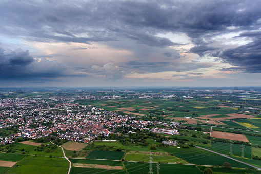 Panoramic aerial view Rhein-Main area