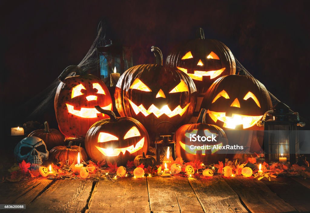 Abóboras de Halloween - Foto de stock de Dia das Bruxas royalty-free