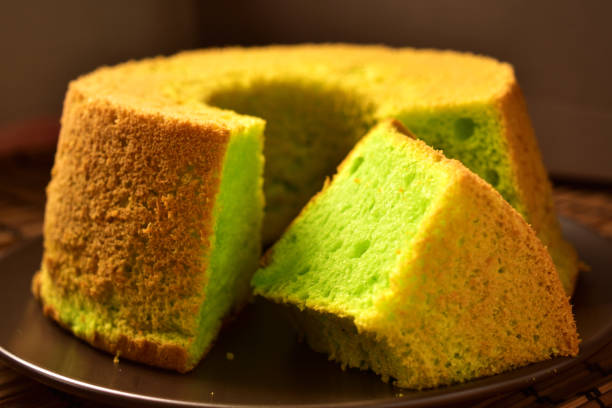 pastel de gasa pandan - chifón fotografías e imágenes de stock