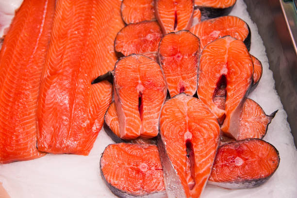 istock Pile of fish on ice 683621336