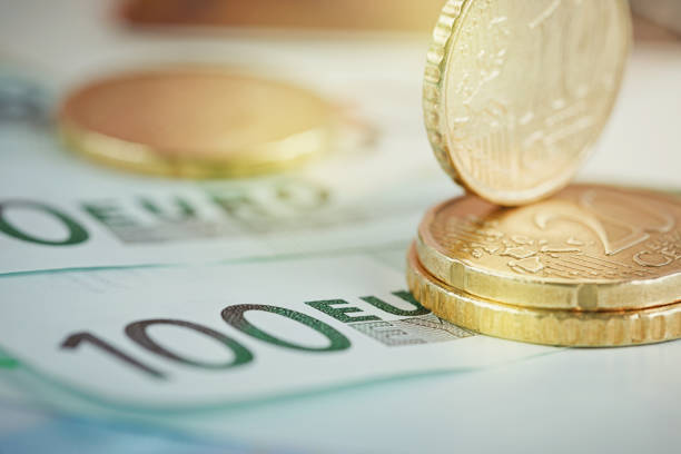 istock Euro money: closeup of banknotes and coins 683629414