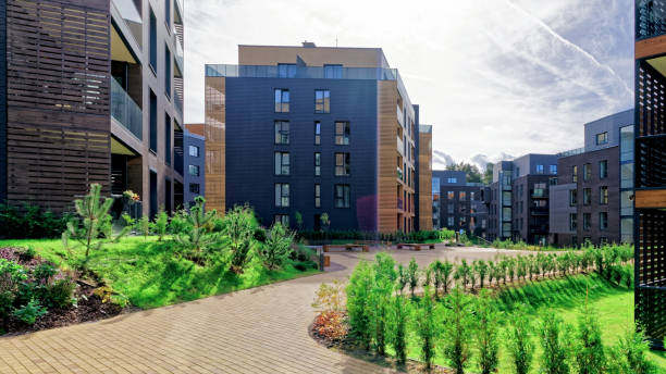 istock Architectural complex of residential buildings 683638940