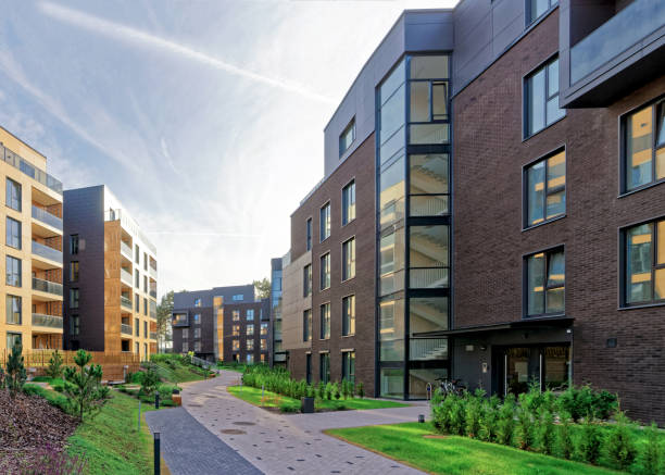istock Modern european complex of residential buildings 683639072