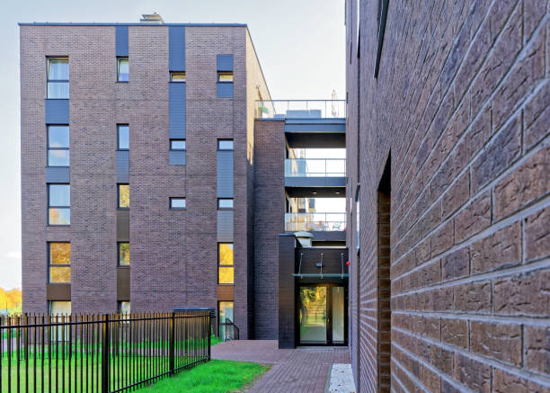istock Modern architecture of apartment house 683643584