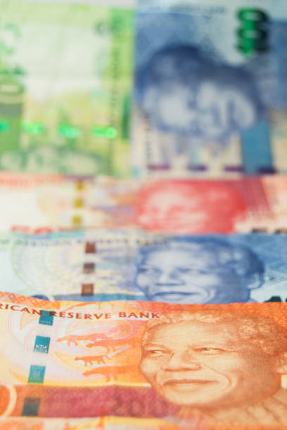 south-africa money - ten rand note imagens e fotografias de stock