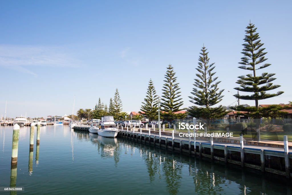 Lakes Entrance The popular coastal town of Lakes Entrance on a clear autumn morning in Victoria, Australia Australia Stock Photo