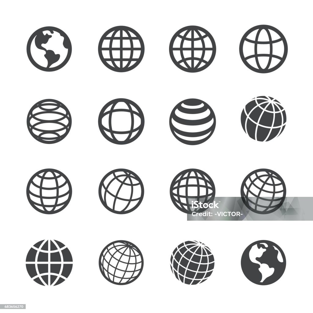 Globe and Communication Icons - Acme Series Globe and Communication Icons Globe - Navigational Equipment stock vector