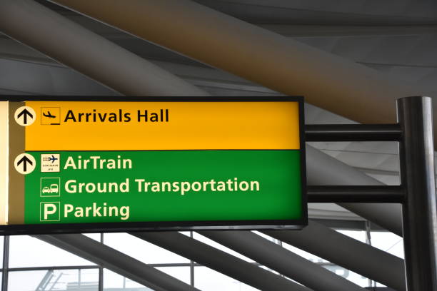 istock Directional signs at airport 683660586