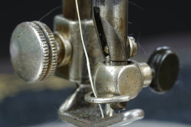 istock Macro photo of sewing machine parts. 683670374