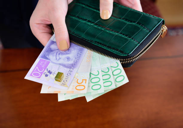istock Woman paying with swedish money (new kind) 683671208