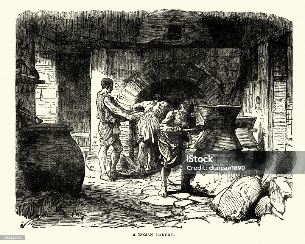 Antik Roma Roma Ekmek Tarihçesi Stok Vektör Sanatı & Antik'nin Daha Fazla  Görseli - Antik, Ekmekçi dükkânı, Antika - iStock