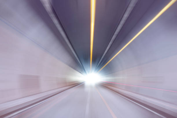 istock Speedy and dynamic drive at Tunnel 683677960