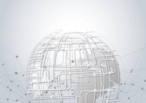 istock Global network connection. World map point and line composition concept of global business. Vector Illustration 683691666