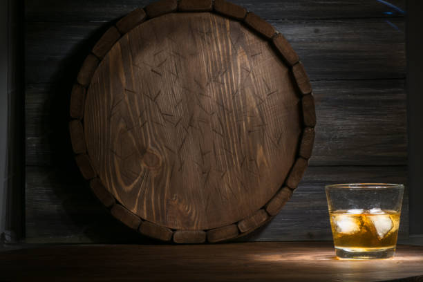 istock whiskey on a wooden 683695368