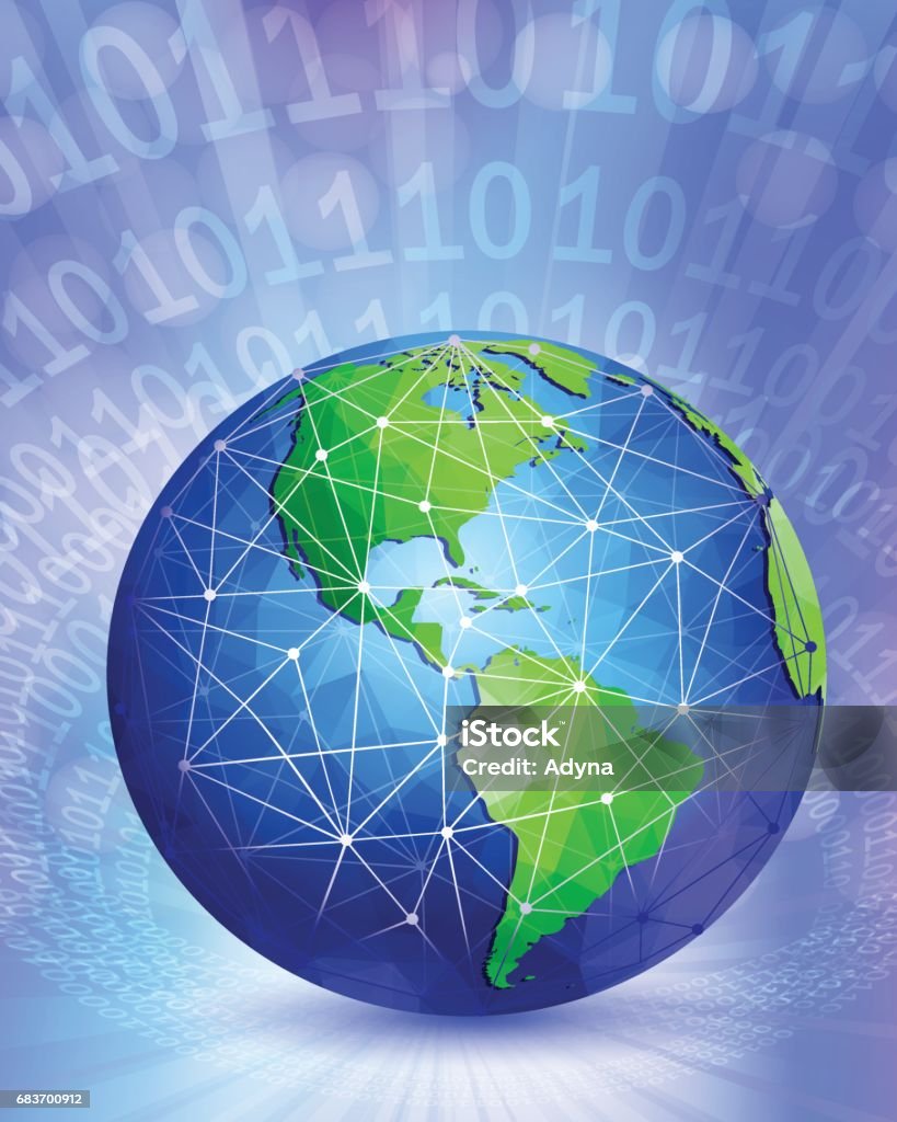 Connected World Abstract Connected World Stock Illustration - Download Image Now - Network ...