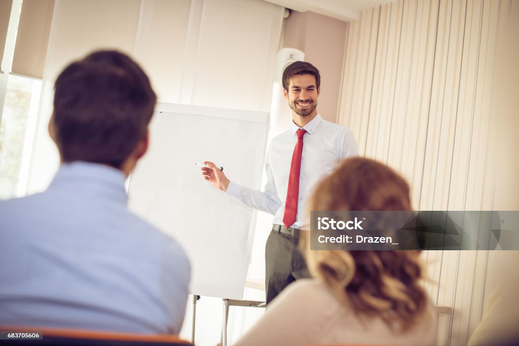 Smart Professor Smart Professor Showing The New Methods In Analytics Stock Photo ...