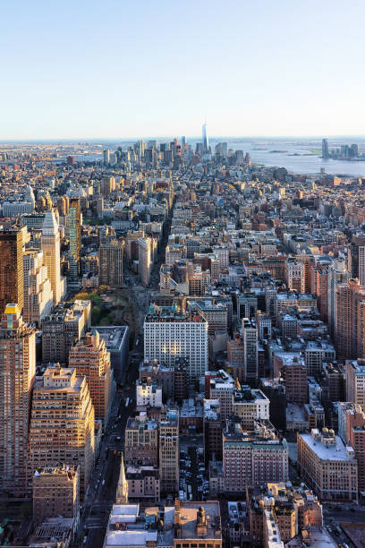 istock Aerial view on Skyline in Downtown and Lower Manhattan NYC 683708764