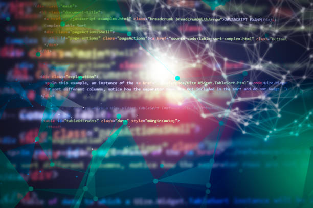 istock businessman working from home using smart phone and tablet, man at his workplace using technology, flare light and Stock market digital graph chart on LED display 683716392