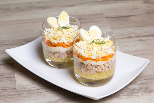 istock Traditional Russian Mimosa salad 683725440