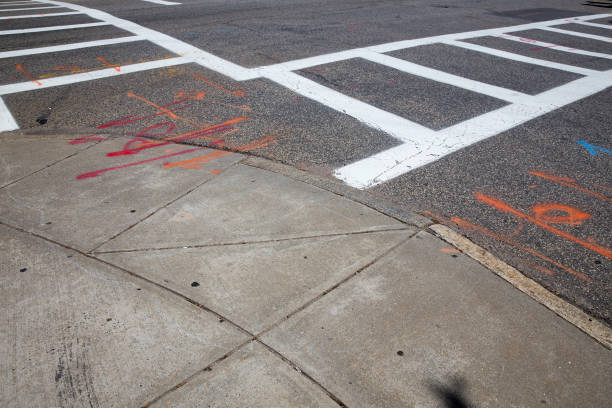 istock pavement markings to road repairs 683734020