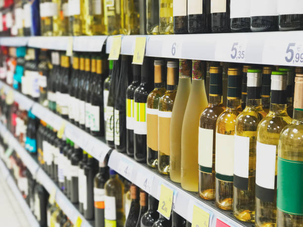 istock Wine  bottles at supermarket 683734074