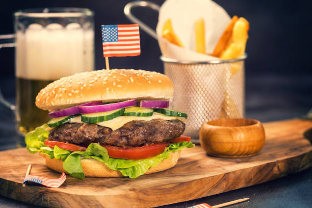 istock Burger for 4th of July 683734086