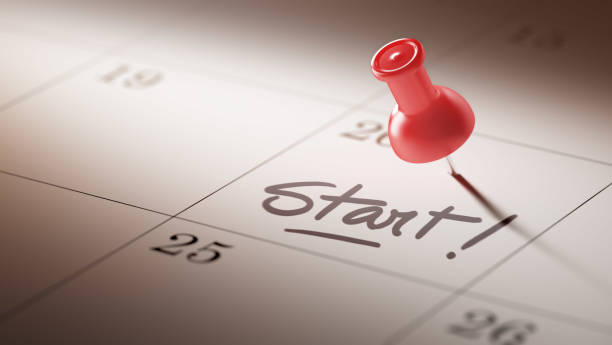 istock Calendar Concept with a red pin 683736546