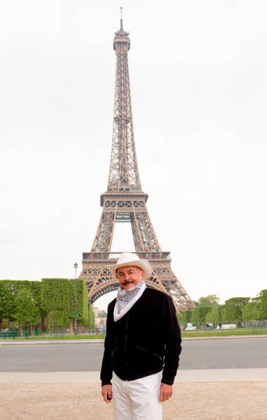 istock Cowboy in Paris at the Eiffel Tower 683736678