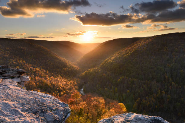 istock View of Valley in Autumn from Rocky Cliff 683754048